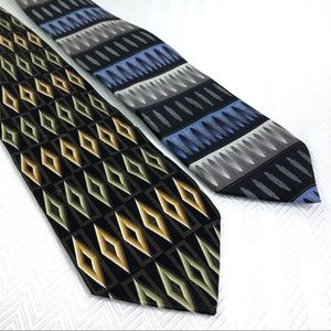 Pair of Silk Croft & Barrow Geometric Print Ties